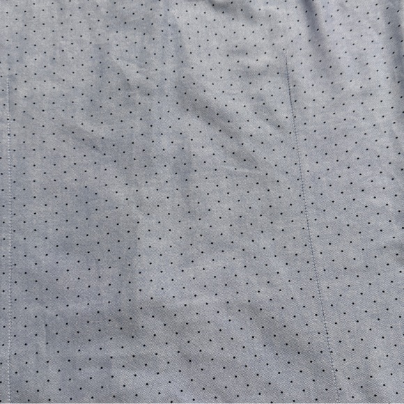 Denim & Flower Long Sleeve Button Up Blue White Polka Dot Medium Untucked Shirt - Picture 6 of 12